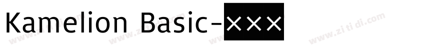 Kamelion Basic字体转换